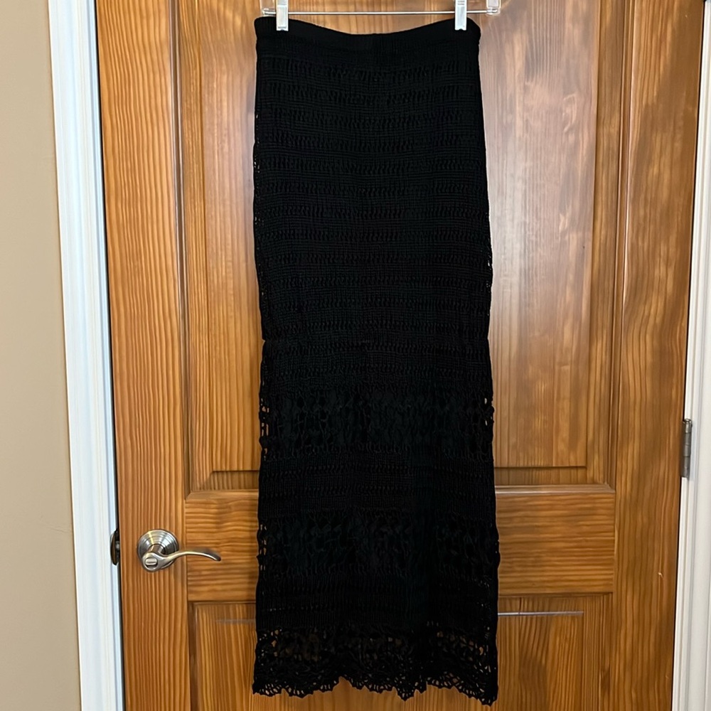 Ladies Long Black Lace skirt.
